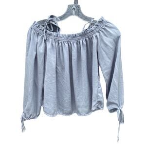 PacSun L.A. Hearts Women's Lilac Sz Xs Swinging Off the Shoulder Long Sleeve Top